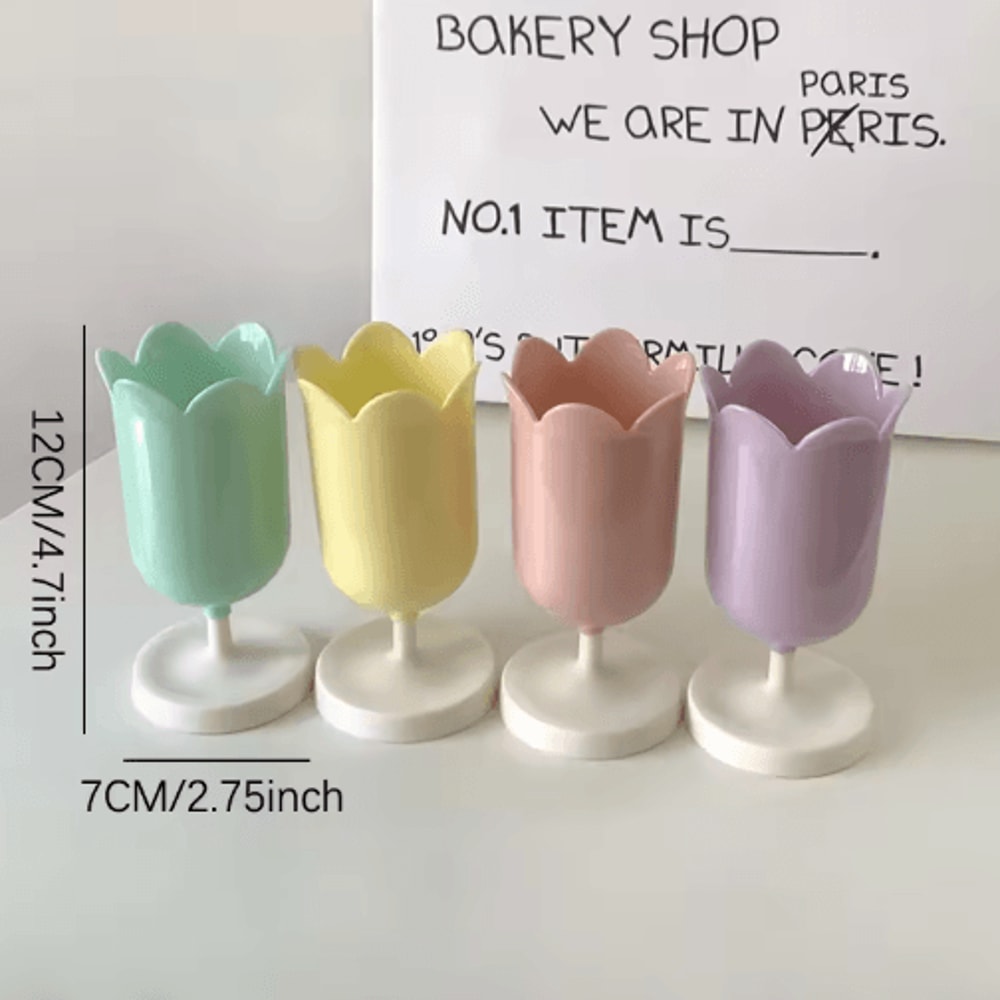INS Tulip Plastic Pen Holder Desktop Storage Bucket Organizer 5