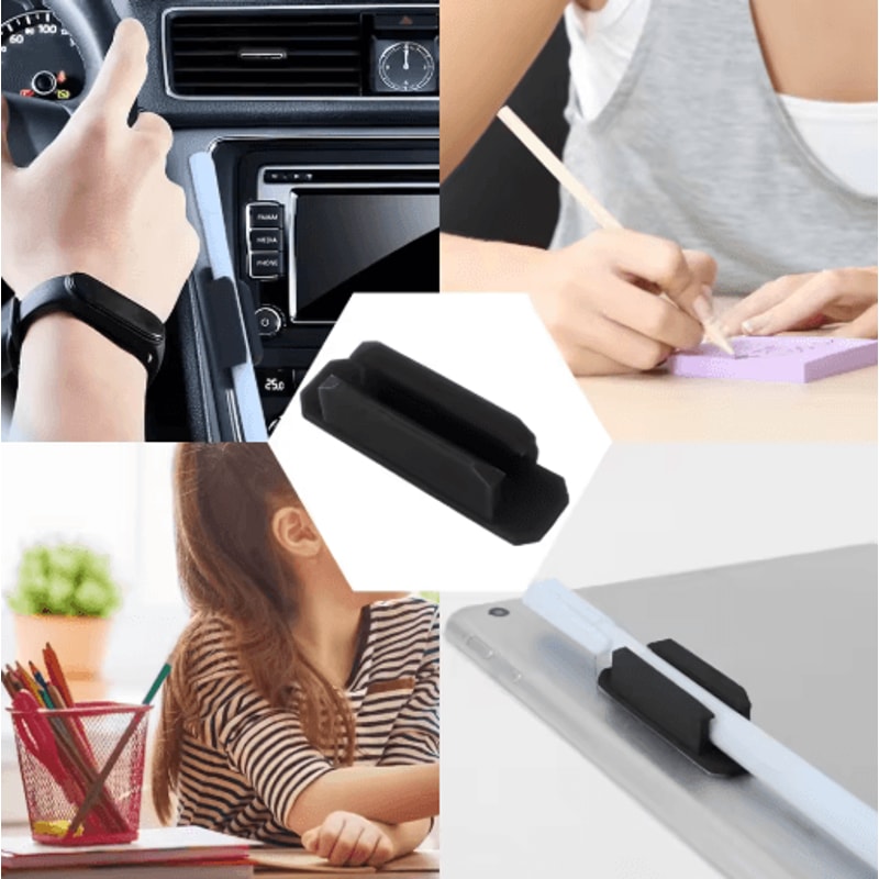 FlexGrip Portable Silicone Pen Holder Clip For Laptop Desk 18