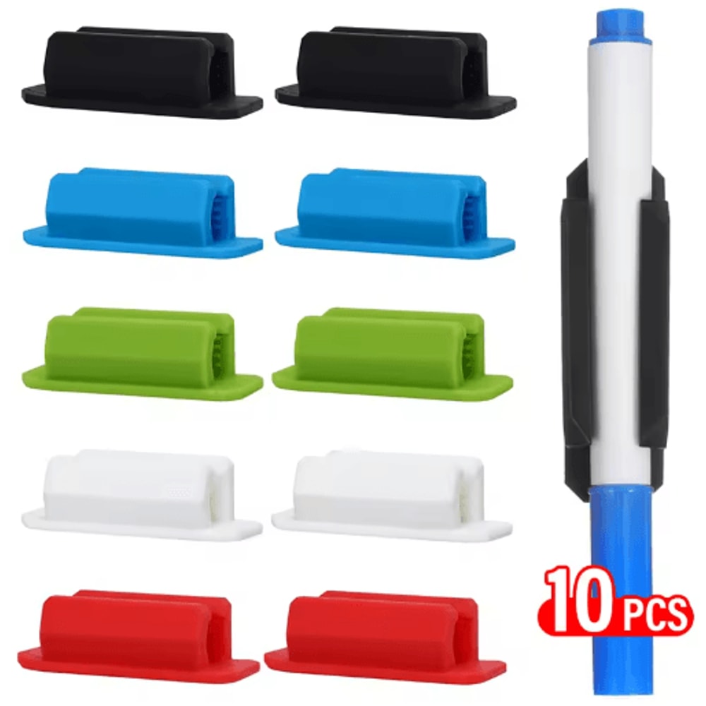 FlexGrip Portable Silicone Pen Holder Clip For Laptop Desk 0