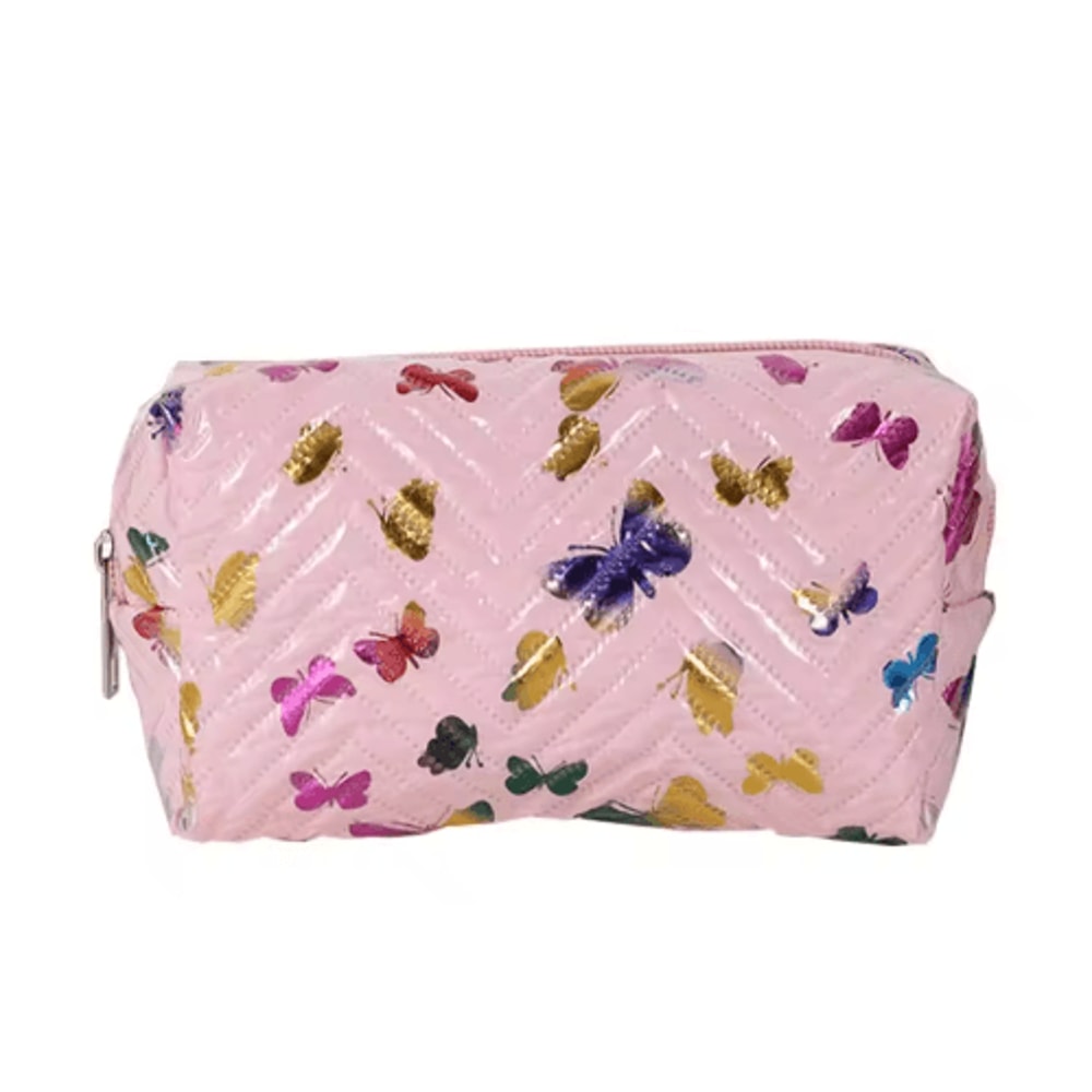 Glossy Butterfly PU Leather Pencil Case For Office Study 3