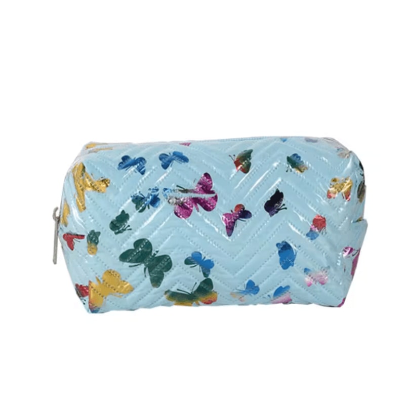 Glossy Butterfly PU Leather Pencil Case For Office Study 4