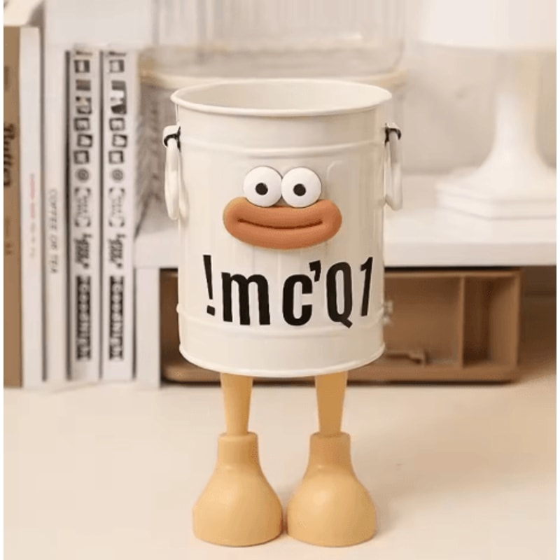 FunCartoon Desk Pen Holder With Random Letter Stickers 5