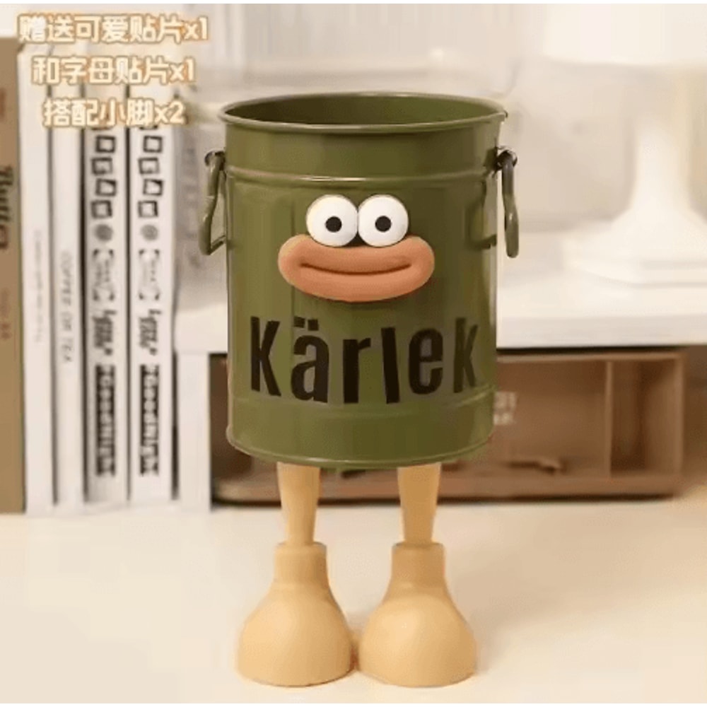 FunCartoon Desk Pen Holder With Random Letter Stickers 6