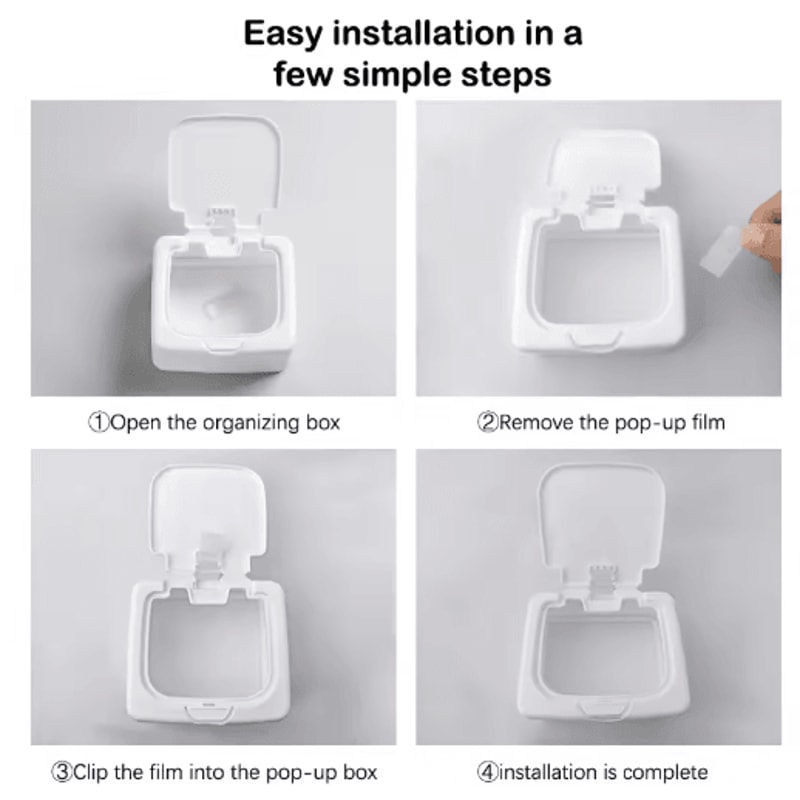 PureWhite Large Capacity Desktop Storage Box For Postcards Stickers 4