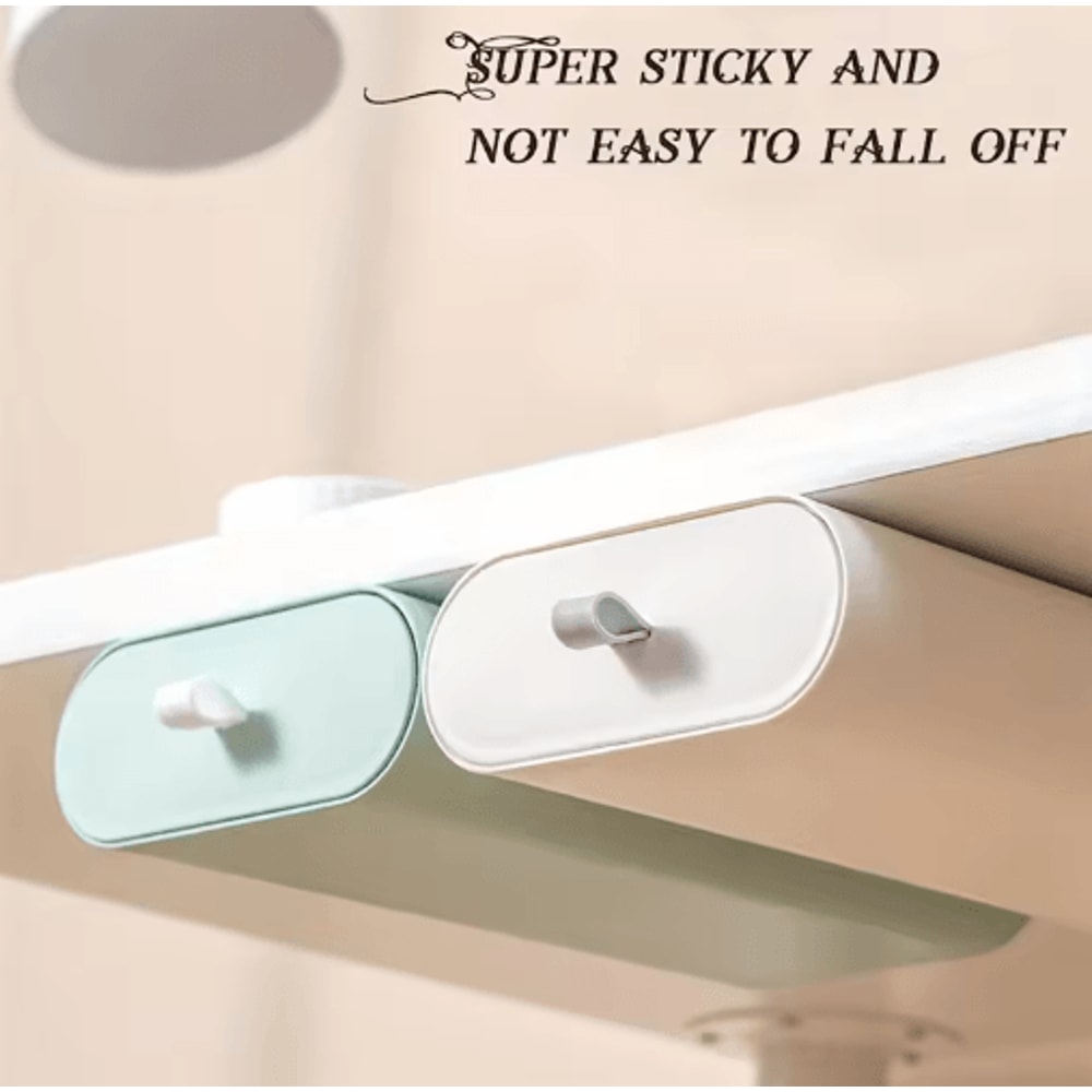 SlideAway Concealed SelfAdhesive Under Desk Drawer For Smart Hidden Storage 12