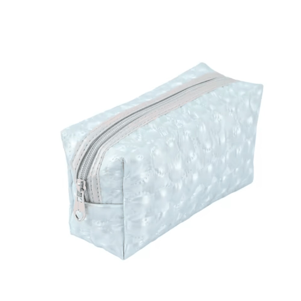 GlimmerBloom Floral Glitter Stationery Pouch For Study Office 2