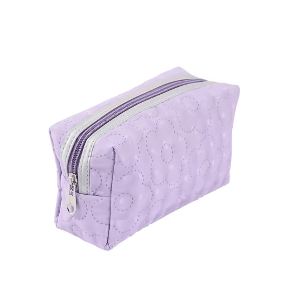 GlimmerBloom Floral Glitter Stationery Pouch For Study Office 4