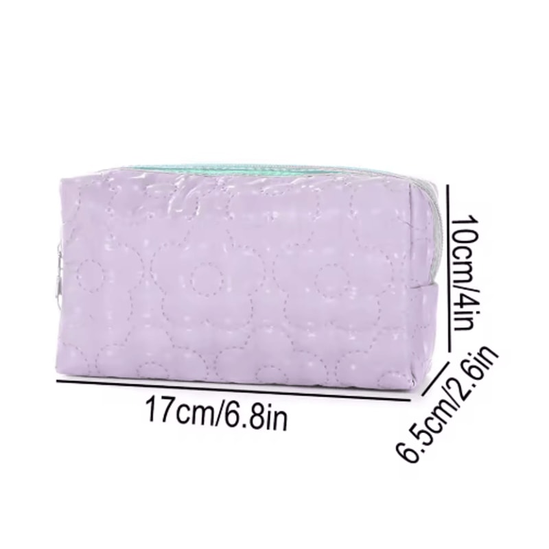 GlimmerBloom Floral Glitter Stationery Pouch For Study Office 8