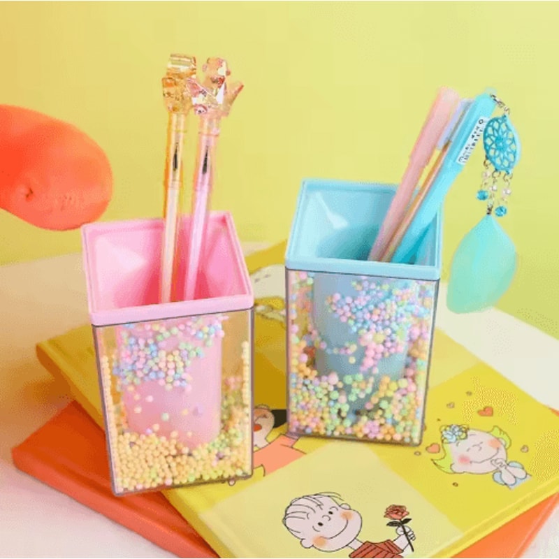 PiggyPop Colorful Acrylic Drawer Pen Holder MultiGrid Desk Organizer 9