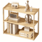 NaturalStack Wooden 3Tier Desktop Storage Rack For Office School 3
