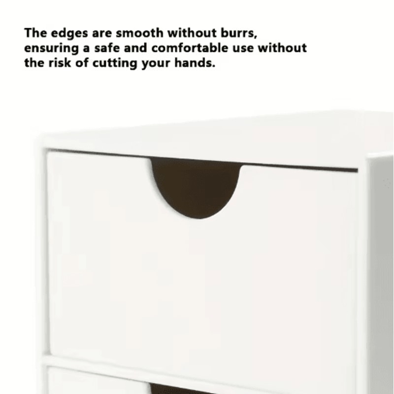 StackSpace 3Layer White Plastic Drawer Rack Organizer For Desk 3