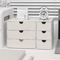 StackSpace 3Layer White Plastic Drawer Rack Organizer For Desk 5
