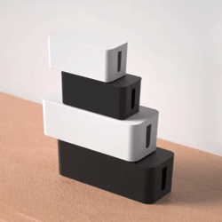 cable management box for power strip and charger wire organization