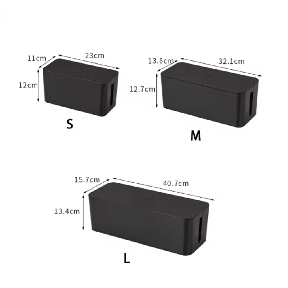 Cable Management Box For Power Strip And Charger Wire Organization 7