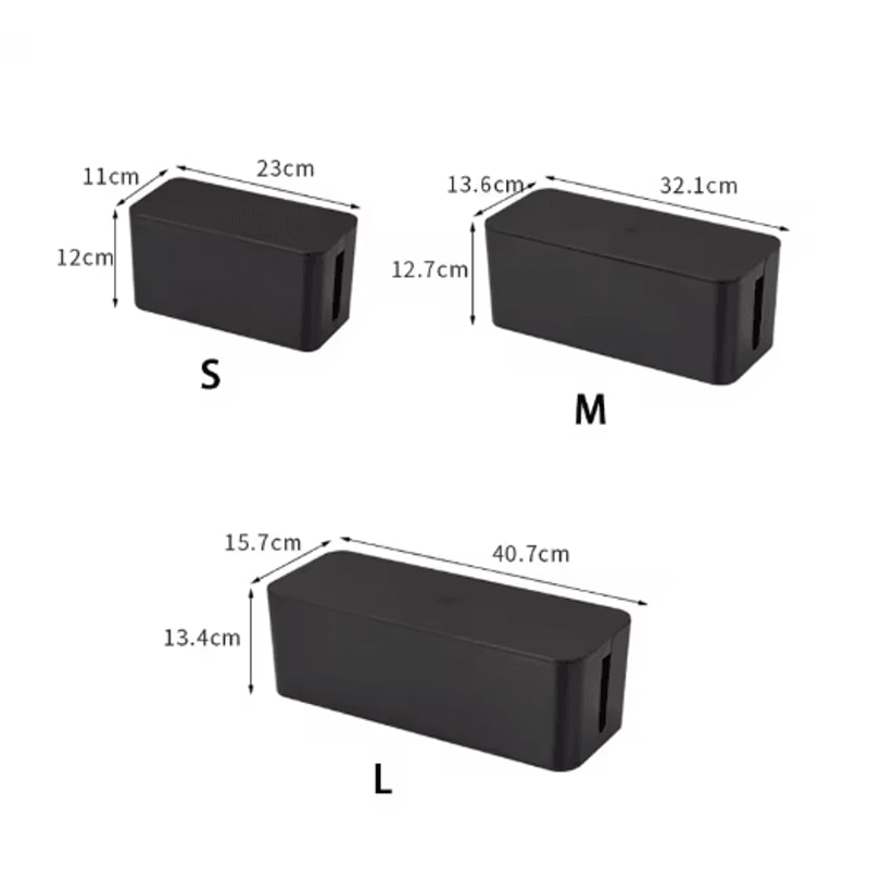 Cable Management Box For Power Strip And Charger Wire Organization 7