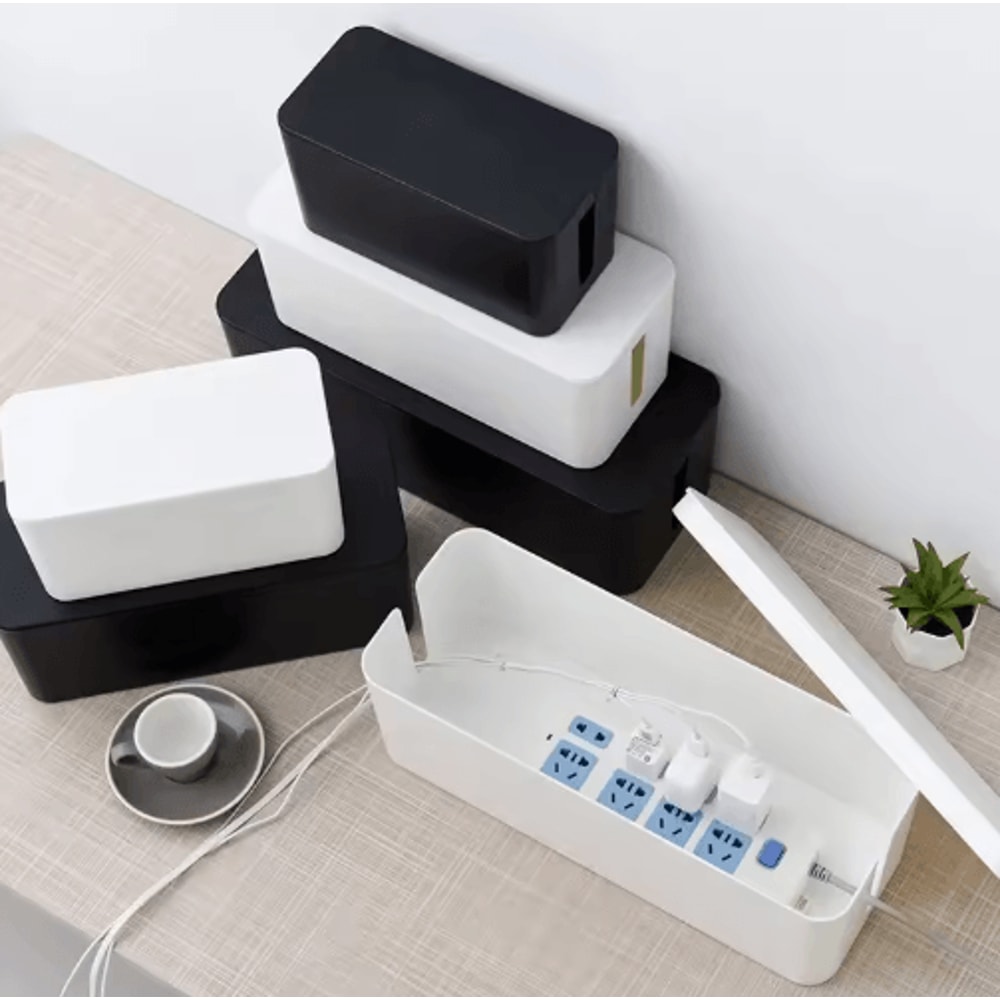 Cable Management Box For Power Strip And Charger Wire Organization 9