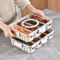 Portable Snack Tray With Handle And Divided Veggie Serving Container 6