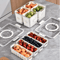Portable Snack Tray With Handle And Divided Veggie Serving Container 7