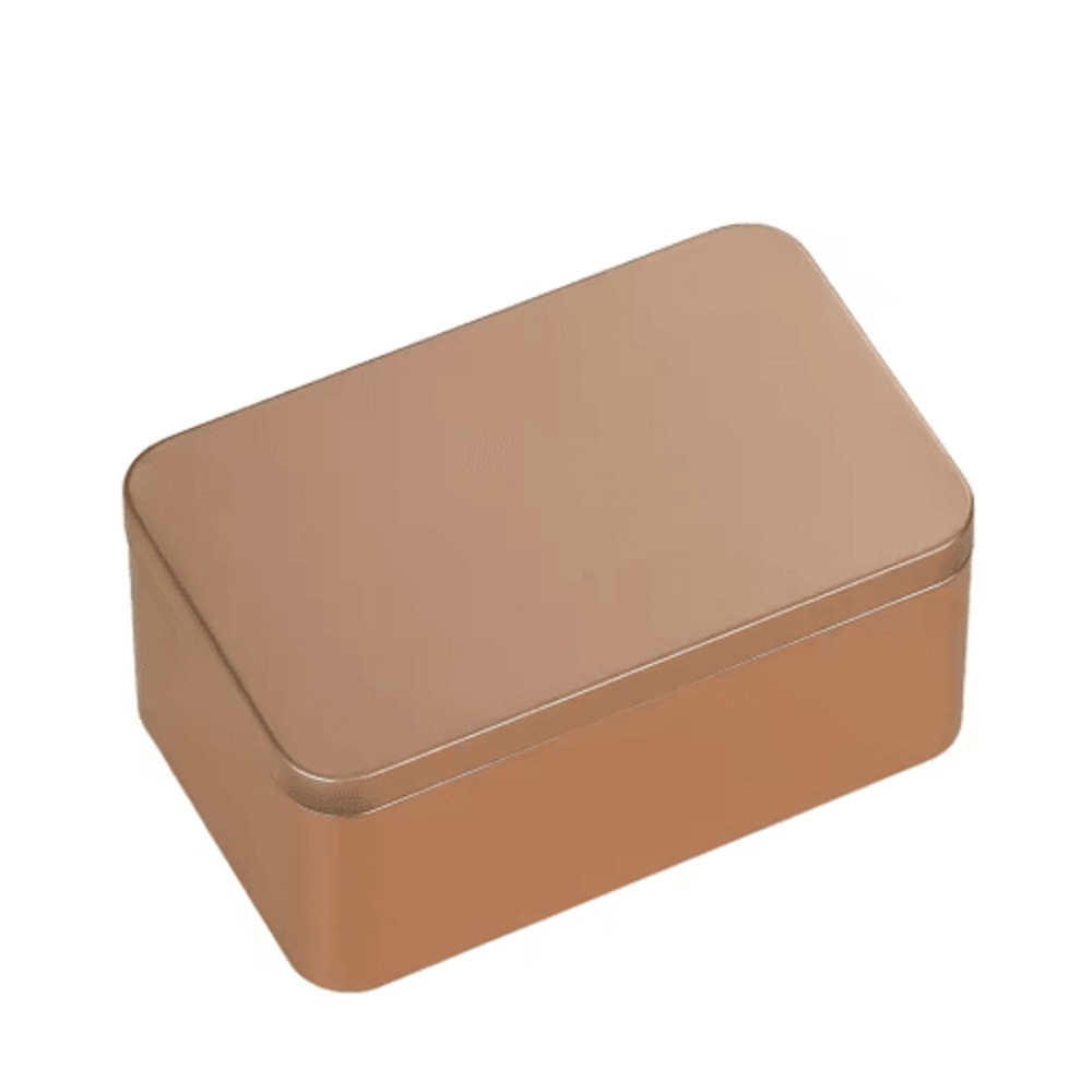 Exquisite Square Metal Tea Storage Tin With Easy Open Lid 1