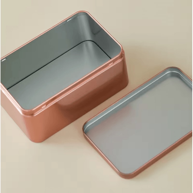 Exquisite Square Metal Tea Storage Tin With Easy Open Lid 8