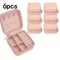 6 Piece Mini Jewelry Box Set In Pink Synthetic Leather For Travel And Daily Storage 0