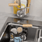 Rustproof Stainless Steel Kitchen Sink Sponge Holder With Adhesive Hook 5