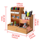 Simple Wooden Pen Holder Desk Organizer With Drawer For Study And Office 1