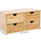 Bamboo 4 Drawer Desktop Organizer For Office And Vanity Storage 4