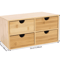 Bamboo 4 Drawer Desktop Organizer For Office And Vanity Storage 4