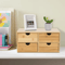 Bamboo 4 Drawer Desktop Organizer For Office And Vanity Storage 5