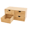 Bamboo 4 Drawer Desktop Organizer For Office And Vanity Storage 0