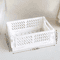 Collapsible Plastic Folding Storage Crate For Desktop And Home Organization 1