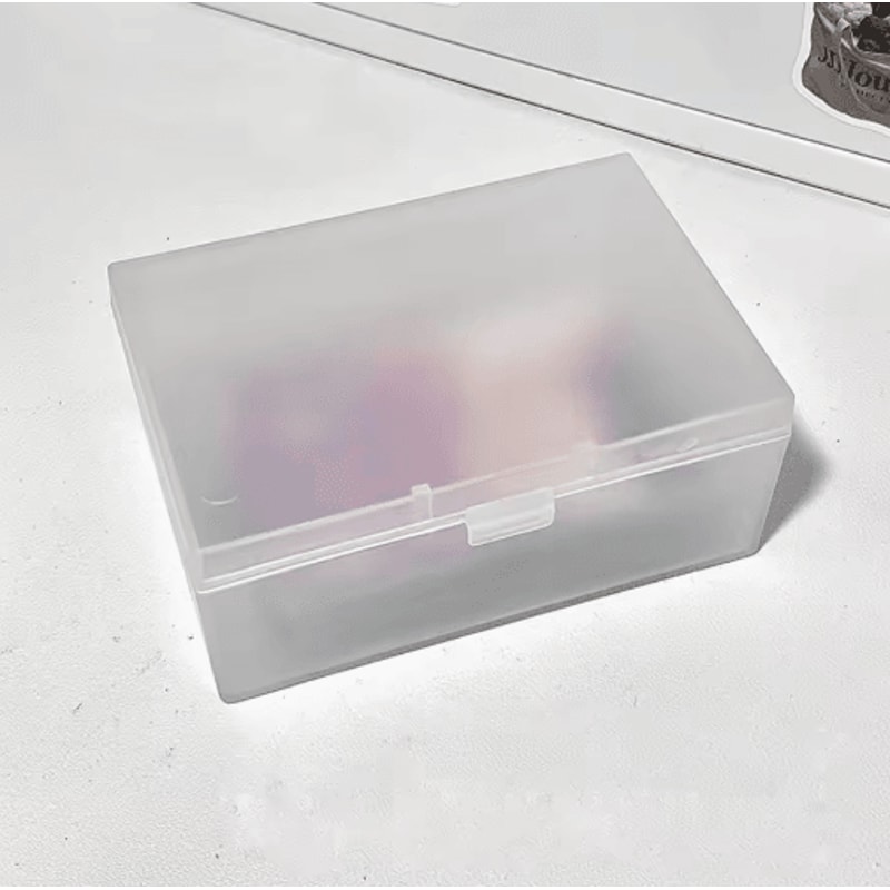 SKYSONIC Frosted Transparent Storage Box For Cards And Stationery 1