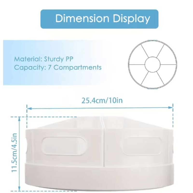 360 Rotating Desk Organizer With 7 Removable Bins For Office And School 1