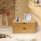 Bamboo Desktop Organizer With 2 Drawers For Minimalist Office Storage 3