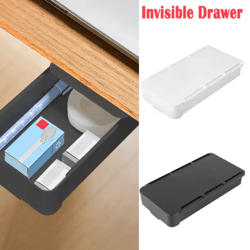 self stick under desk drawer organizer hidden storage tray