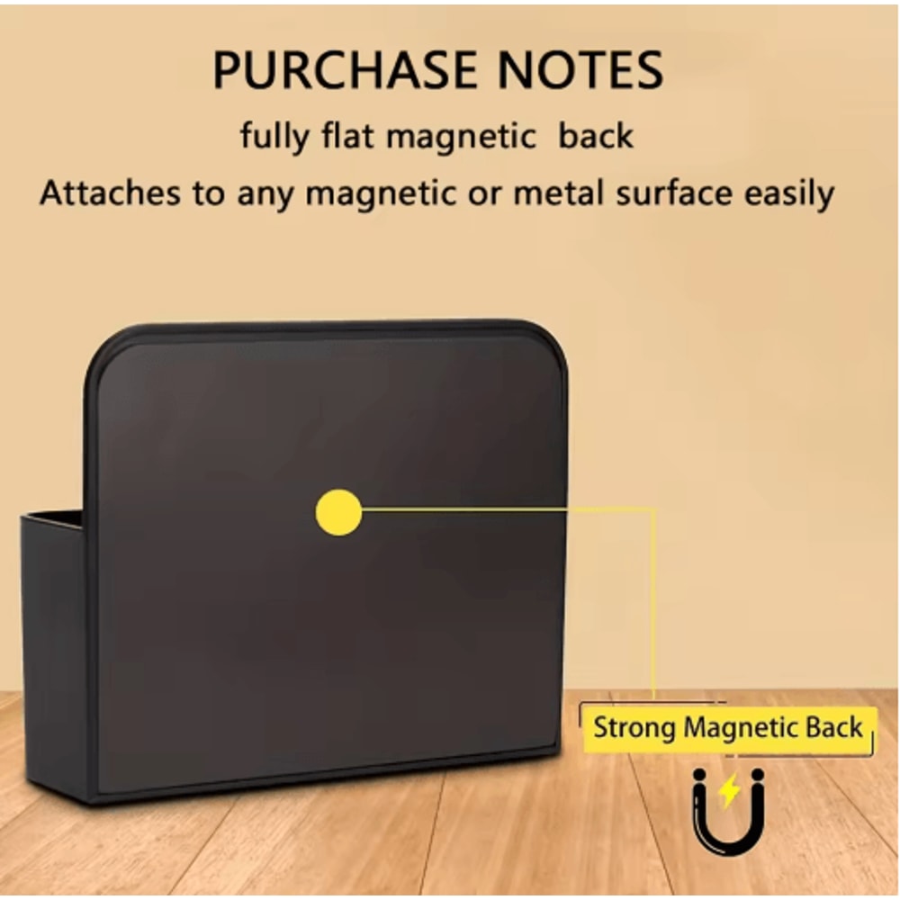 Black Mini Magnetic Whiteboard Pen Holder With Separated Storage 3
