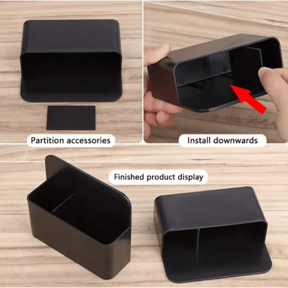 Black Mini Magnetic Whiteboard Pen Holder With Separated Storage 4
