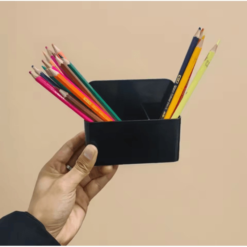 Black Mini Magnetic Whiteboard Pen Holder With Separated Storage 0