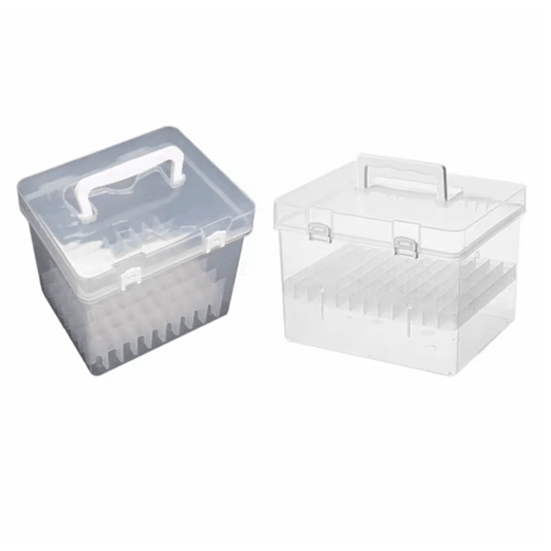 Portable Transparent Multi Slot Marker Organizer With Handheld Design 3