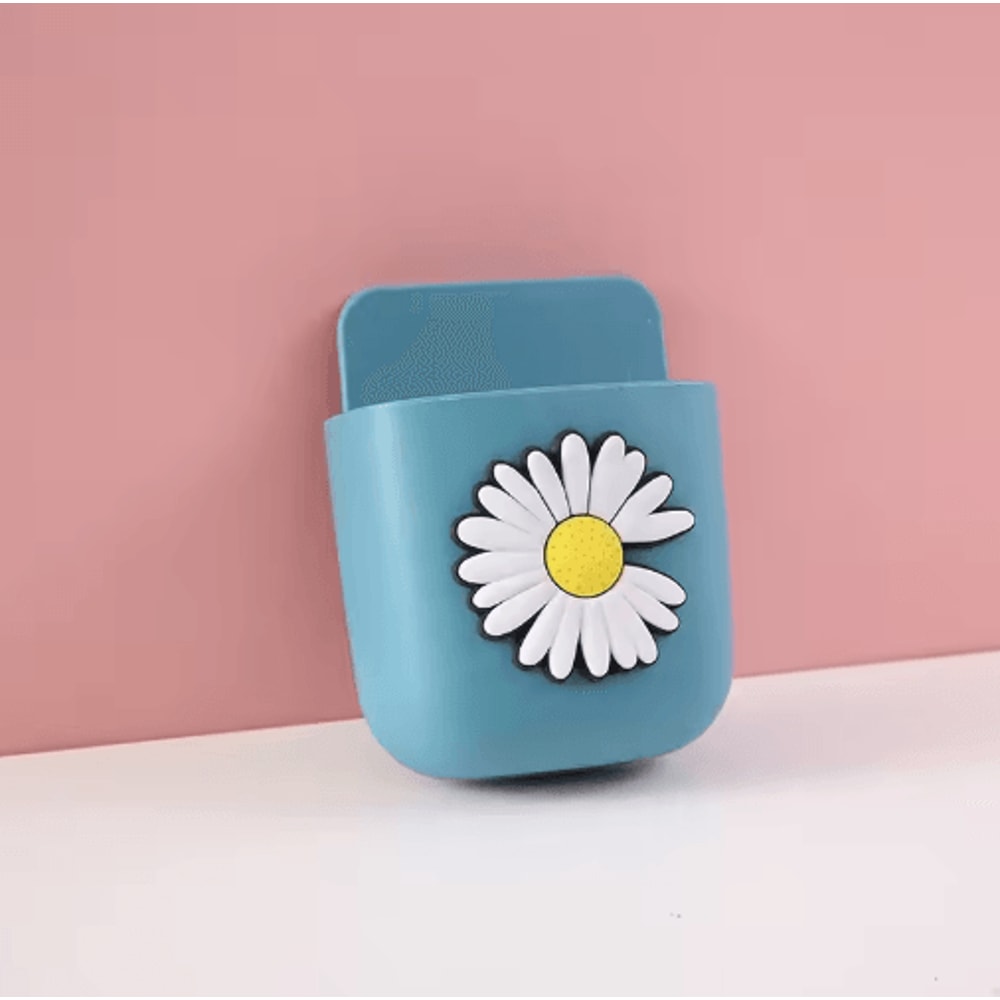 Adhesive Desk Organizer Pen Phone Holder Cute Space Saving Storage Rack 11