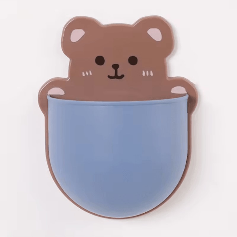 Adhesive Desk Organizer Pen Phone Holder Cute Space Saving Storage Rack 4