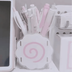 cartoon acrylic dog pen holder cute desktop pencil organizer box