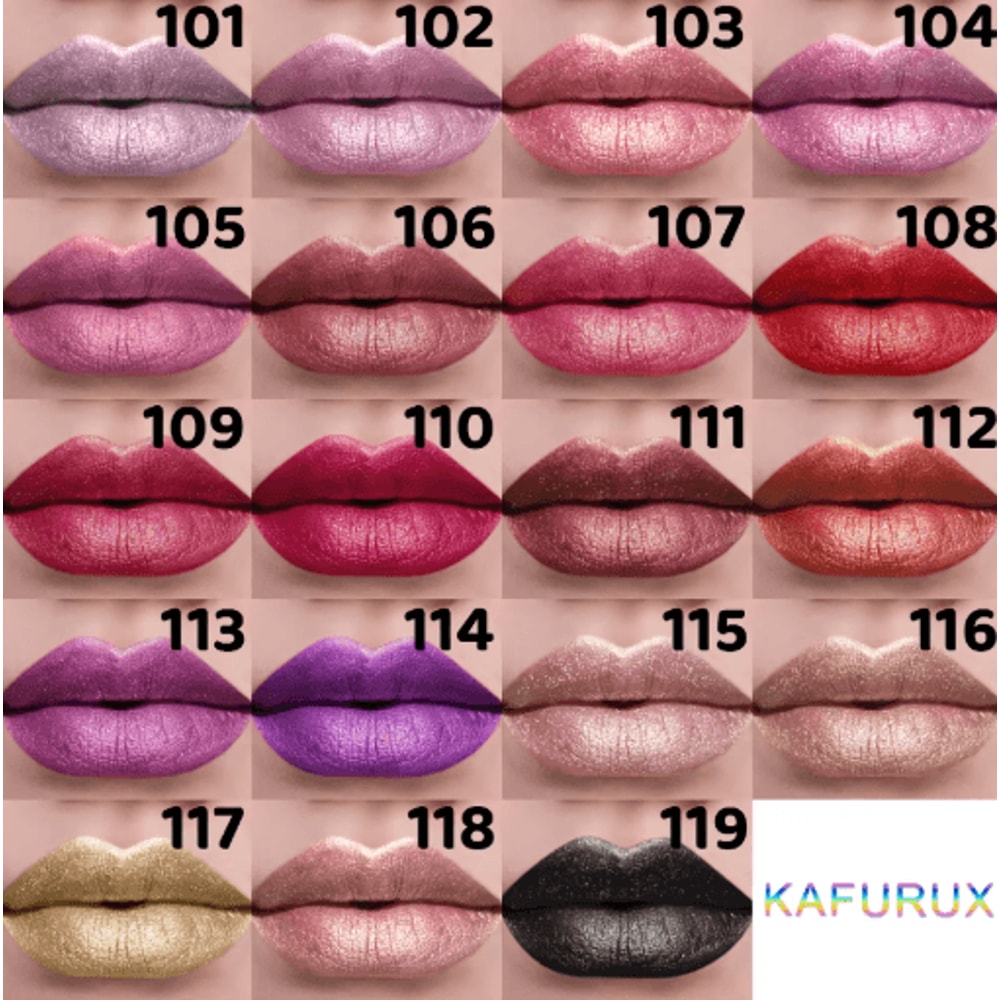 21 Color Glitter Metallic Lipstick Set Long Lasting Pearlescent Lip Tint Collection 19