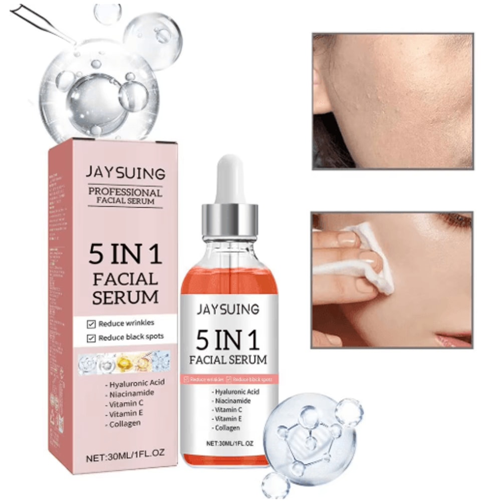5in1 Vitamin C Hyaluronic Acid Face Serum Firming Pore Refining Skin Care 3