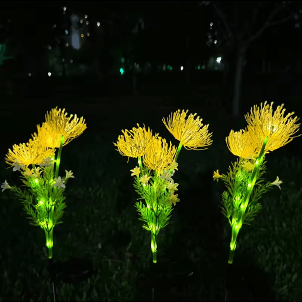 Solar Flower Garden Lights Waterproof Outdoor Lawn Courtyard Decor 3
