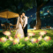 Solar Flower Garden Lights Waterproof Outdoor Lawn Courtyard Decor 8