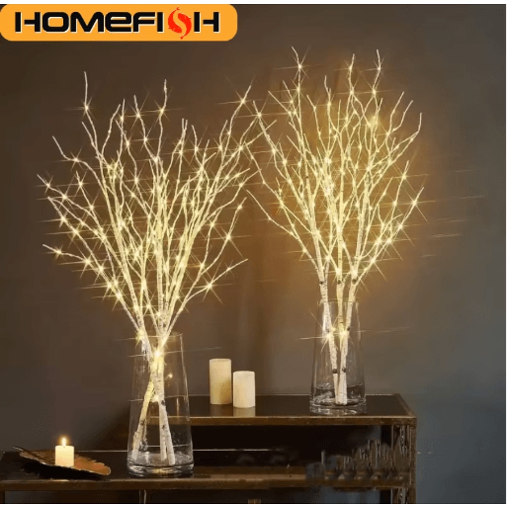 White Birch Branch LED Twig Lights Battery Operated Decorative Tree Lights 0