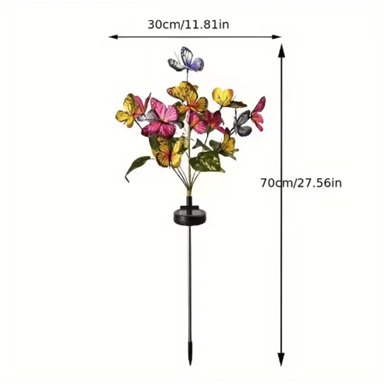 Solar Butterfly Flower Garden Light Waterproof LED Lawn Landscape Decor 1