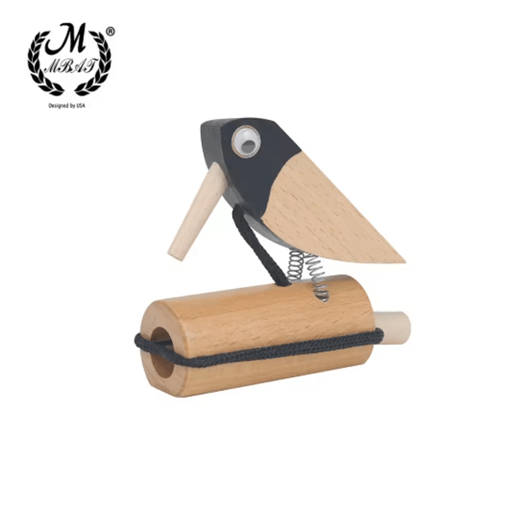 Orff Woodpecker Sound Effect Toy Montessori Early Learning Musical Instrument 1